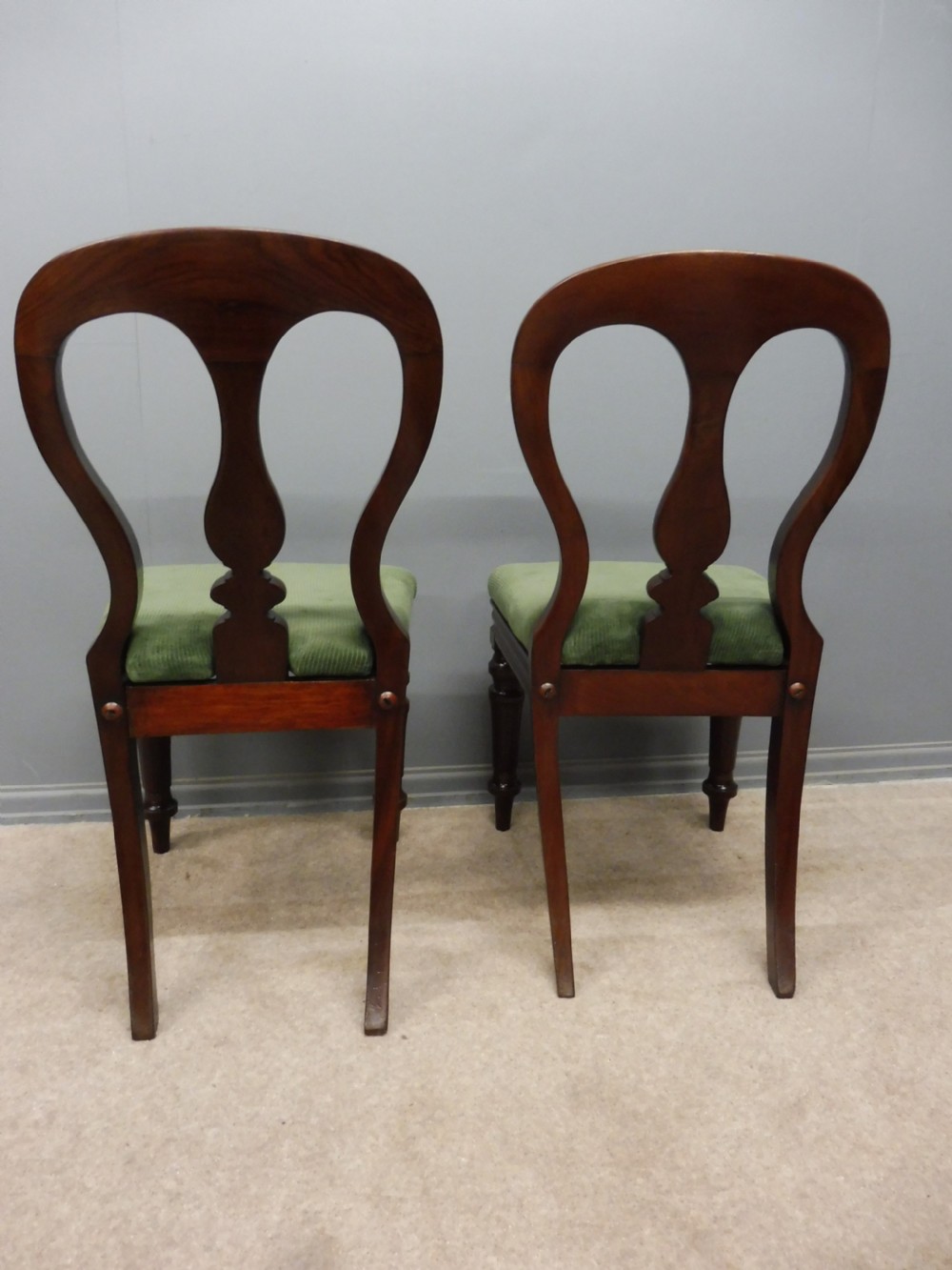 SET OF TEN VICTORIAN BALLOON BACK DINING CHAIR  View VI