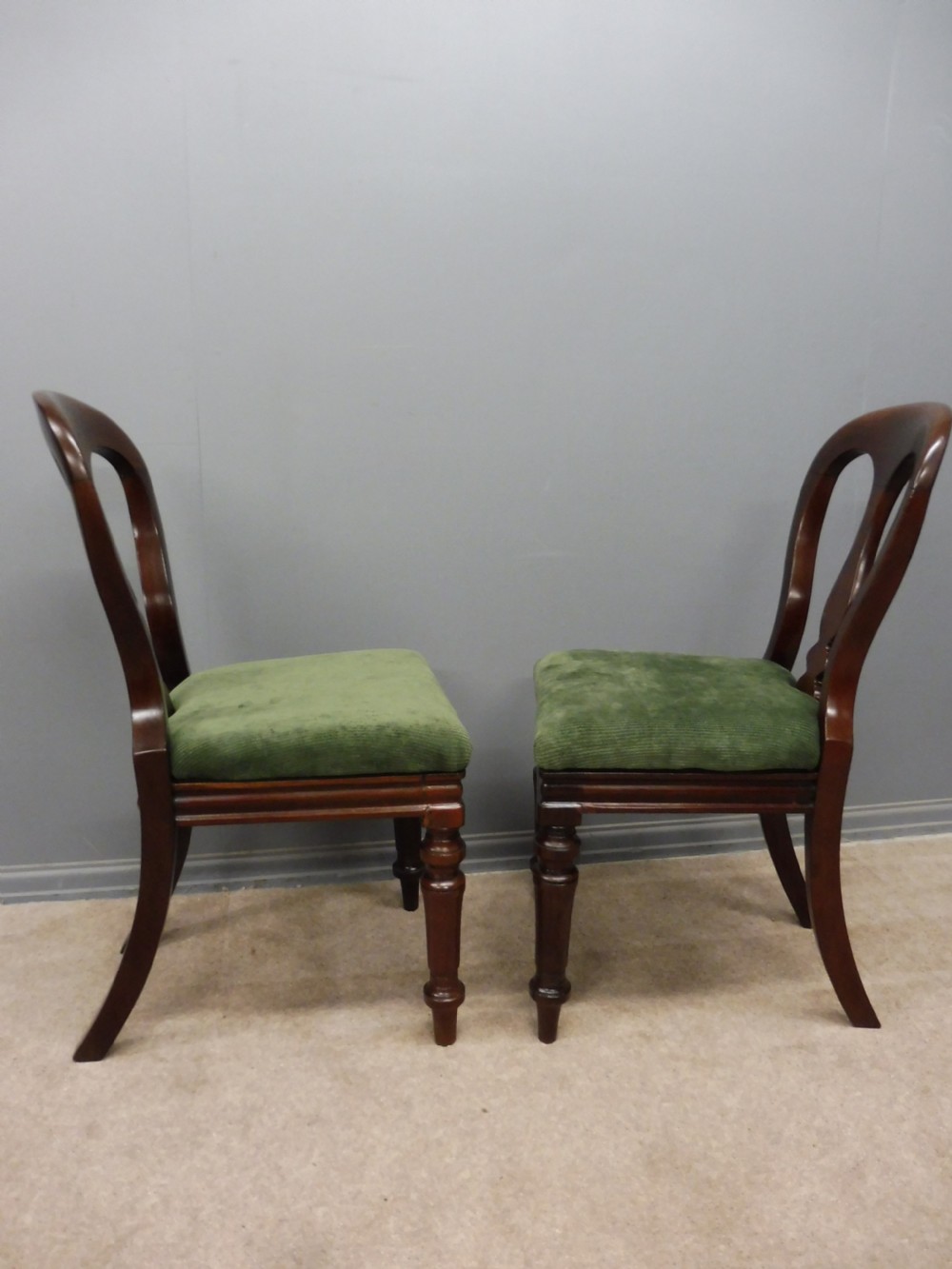 SET OF TEN VICTORIAN BALLOON BACK DINING CHAIR  View VII