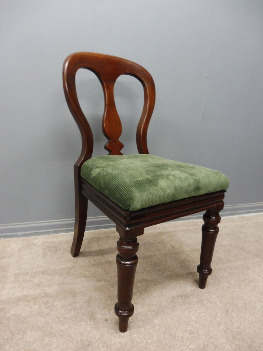 SET OF TEN VICTORIAN BALLOON BACK DINING CHAIR  View VIII