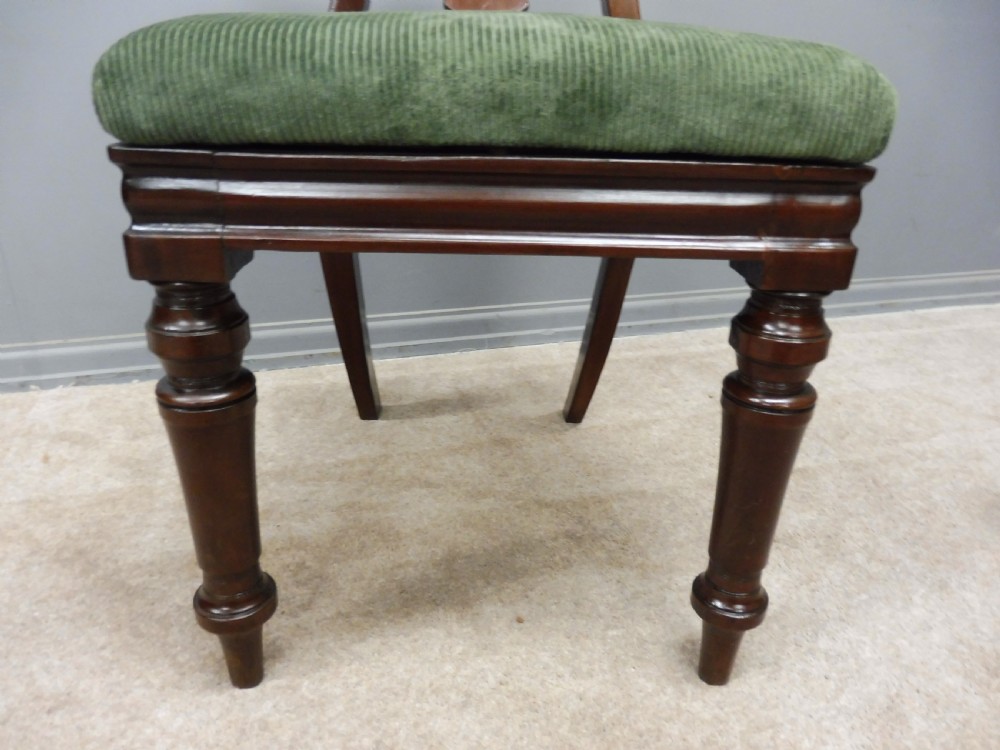 SET OF TEN VICTORIAN BALLOON BACK DINING CHAIR  View XI