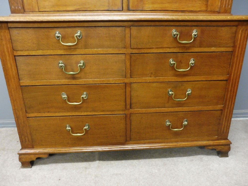 ANTIQUE OAK BOOKCASE ON CHEST CIRCA 1900 View VI