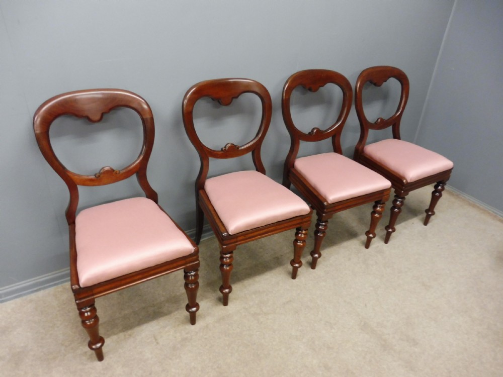 SET OF 8 ANTIQUE VICTORIAN BALLOON BACK DINING CHAIRS CIRCA 1870 View III