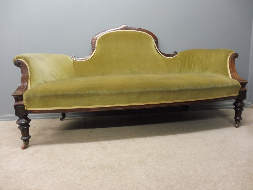 ANTIQUE VICTORIAN ROSEWOOD SHOWFRAME SOFA  View VI