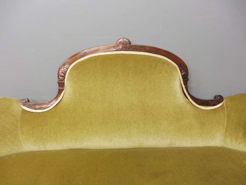 ANTIQUE VICTORIAN ROSEWOOD SHOWFRAME SOFA  View VII