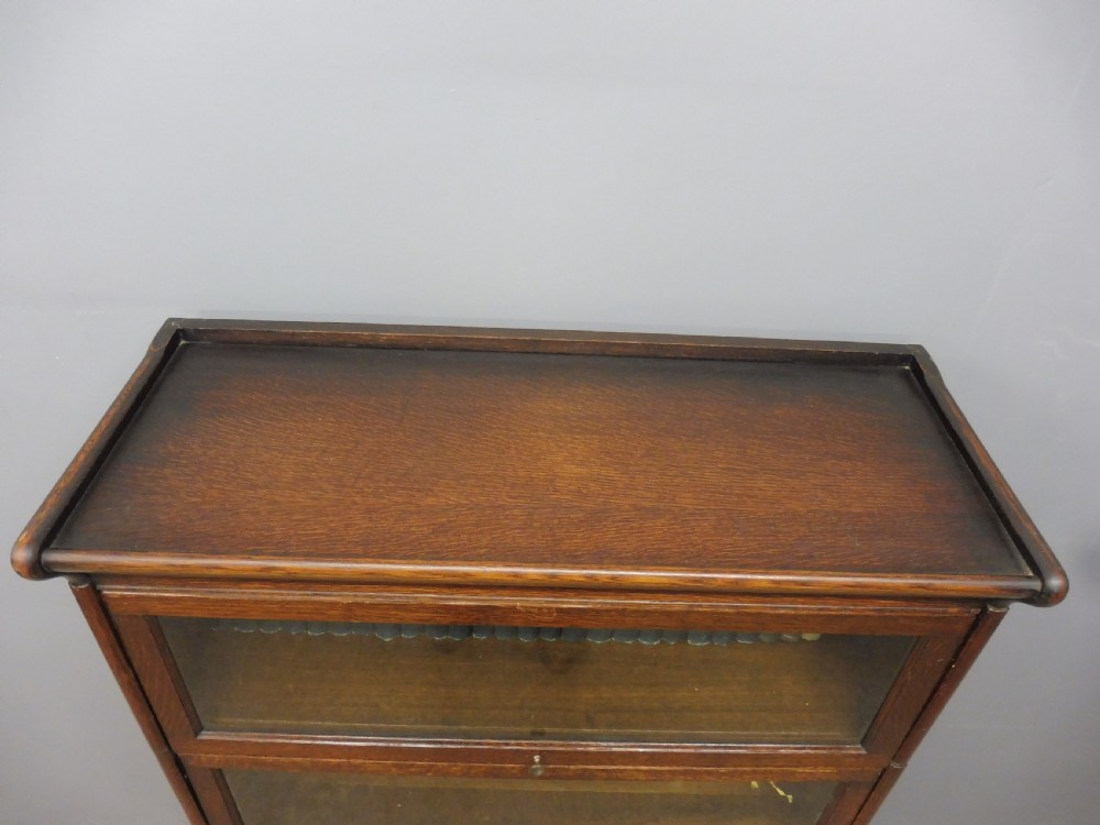 OAK STACKING SECTION LAWYERS BOOKCASE BY GUNN View V
