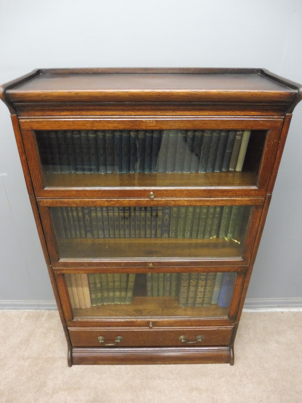OAK STACKING SECTION LAWYERS BOOKCASE BY GUNN View VI