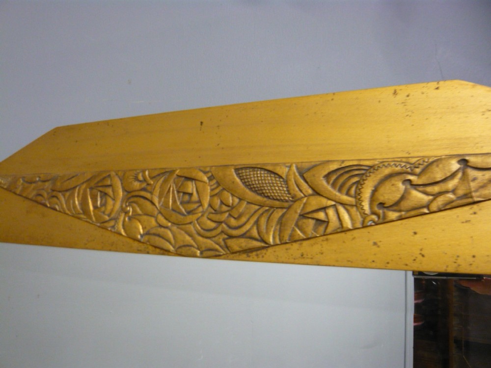 LARGE FRENCH GILT ART DECO MIRROR c 1920 View III