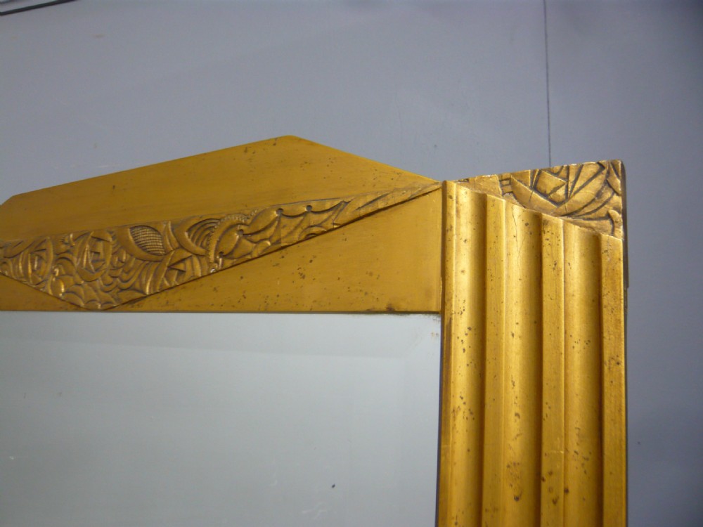 LARGE FRENCH GILT ART DECO MIRROR c 1920 View IV