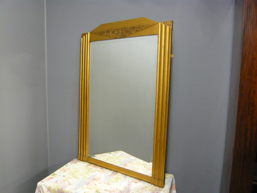 LARGE FRENCH GILT ART DECO MIRROR c 1920 View VIII