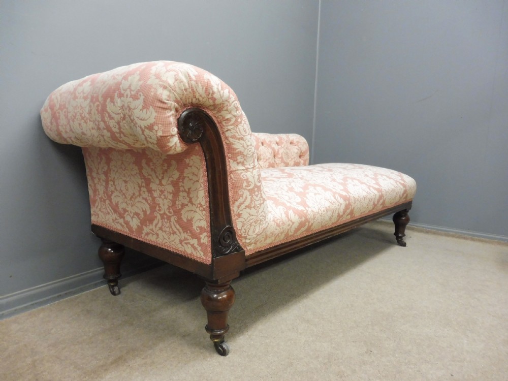 VICTORIAN MAHOGANY CHAISE LONGUE View III