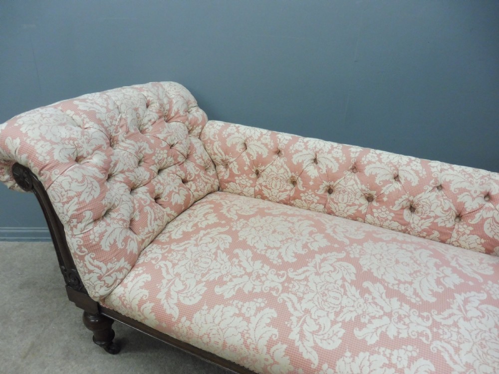 VICTORIAN MAHOGANY CHAISE LONGUE View V