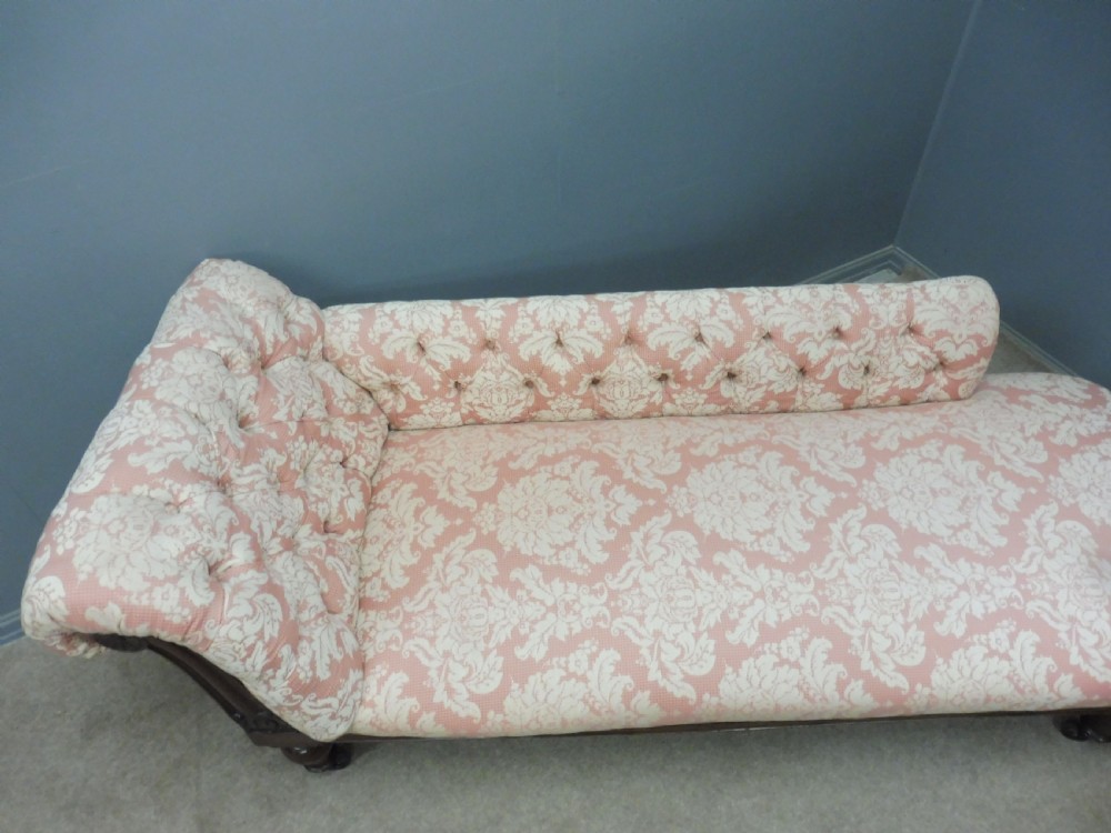 VICTORIAN MAHOGANY CHAISE LONGUE View VI