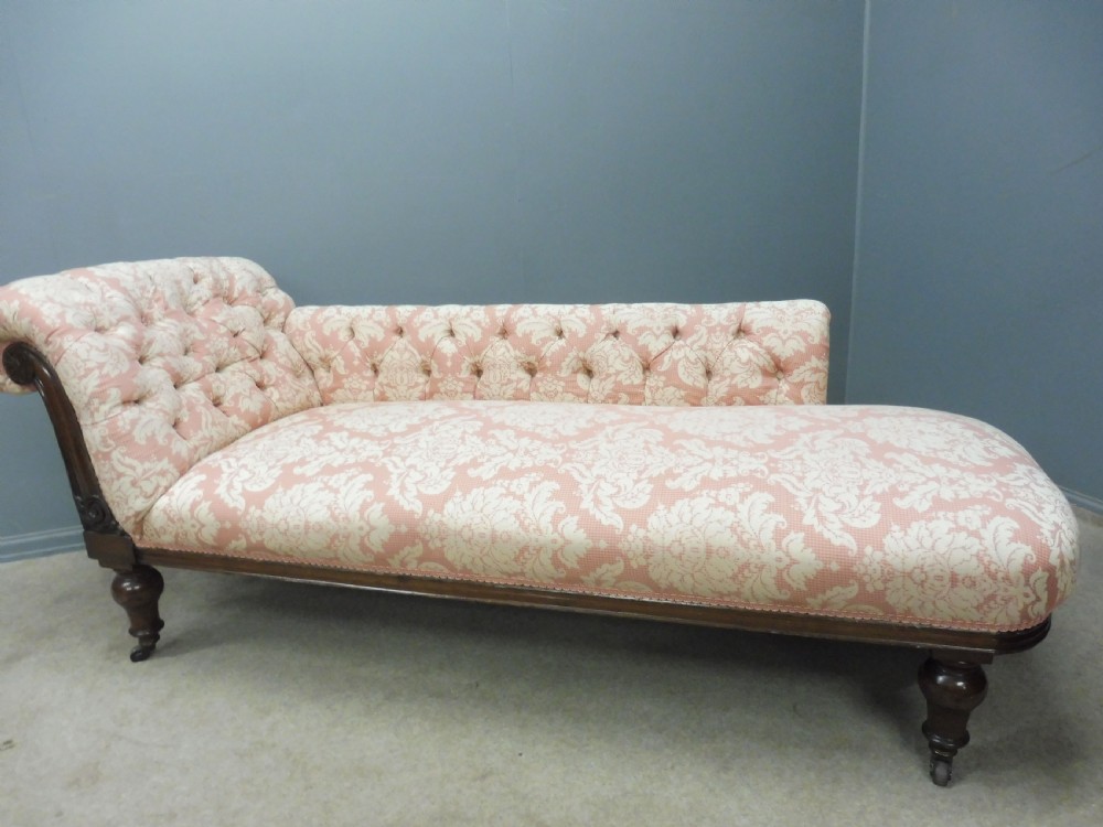 VICTORIAN MAHOGANY CHAISE LONGUE View X