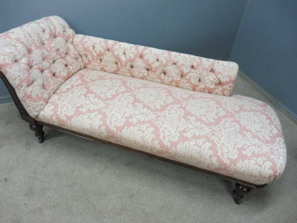 VICTORIAN MAHOGANY CHAISE LONGUE View XII