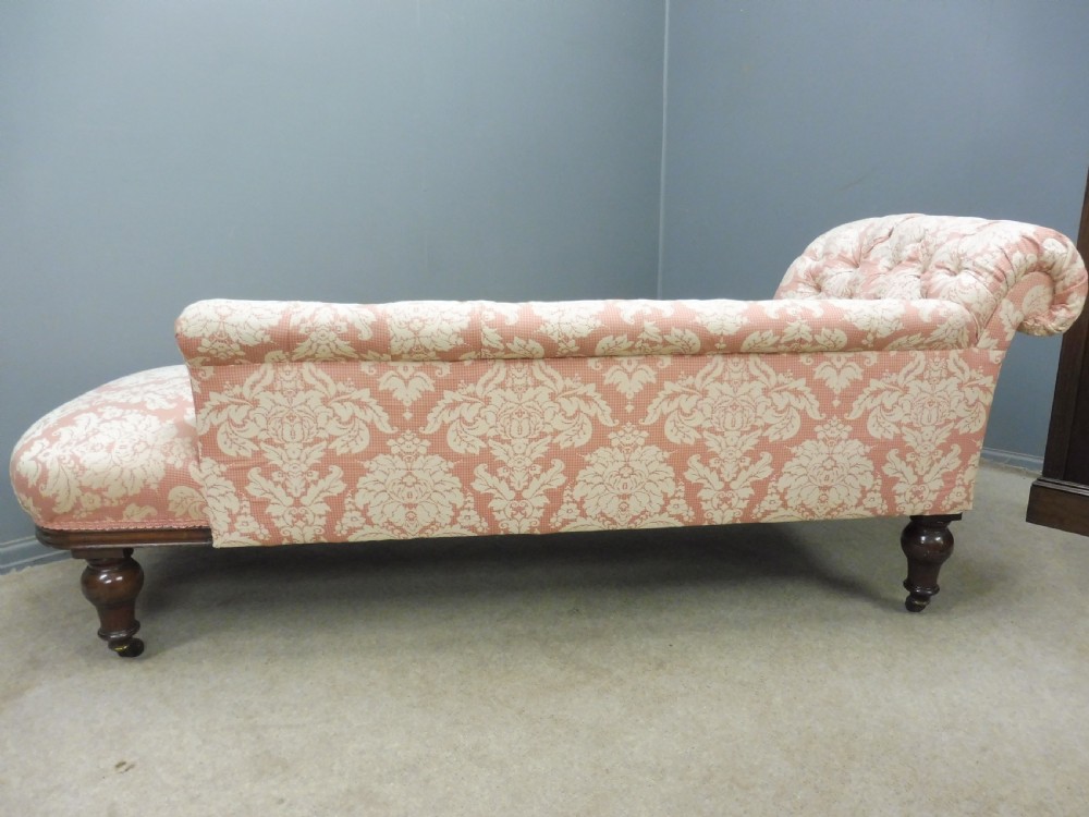 VICTORIAN MAHOGANY CHAISE LONGUE View XIII