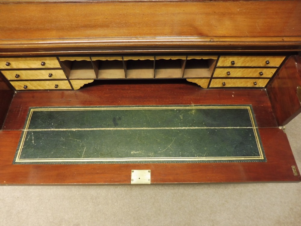 LARGE VICTORIAN MAHOGANY LIBRARY SECRETAIRE BOOKCASE WITH FOLIO CABINET View VI