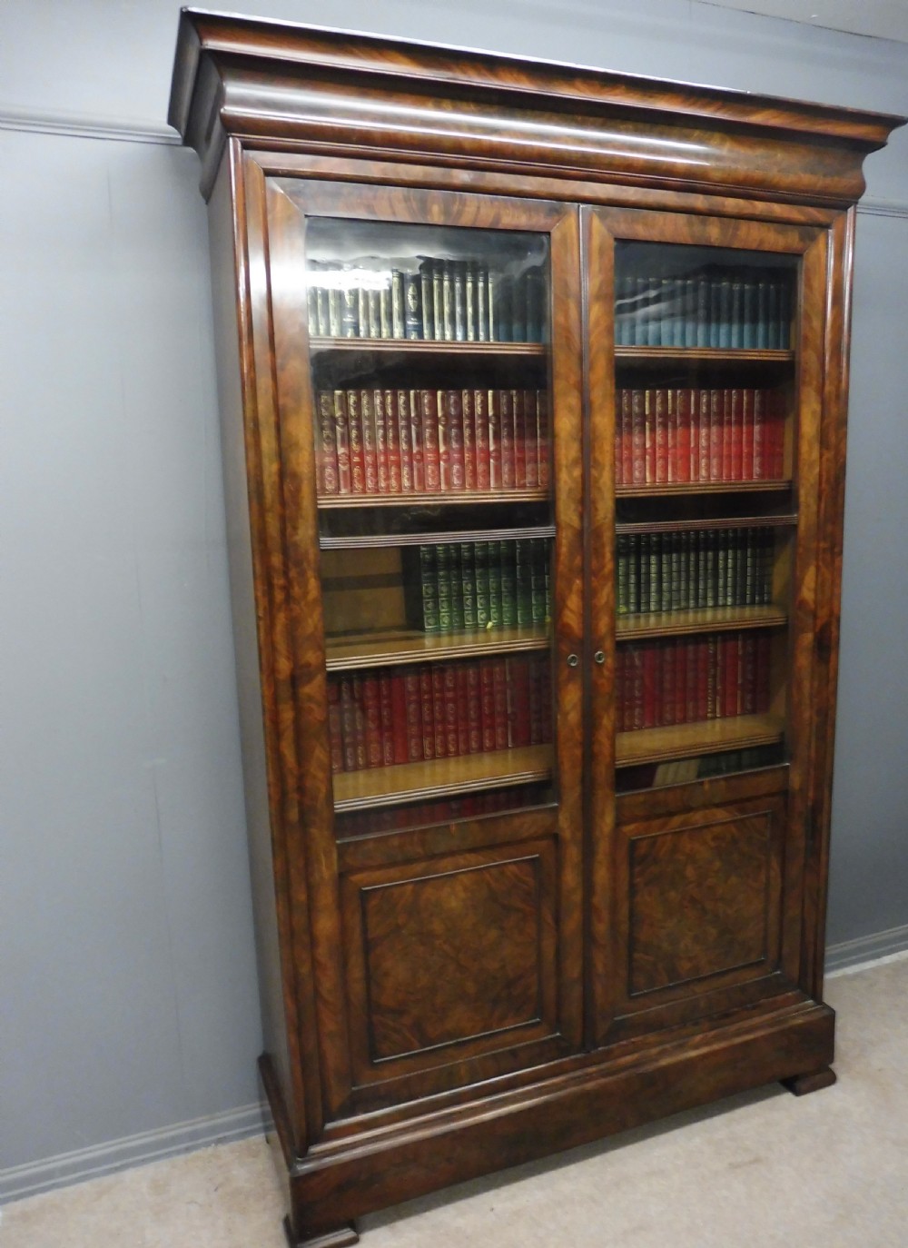 LARGE FRENCH 19TH CENTURY MAHOGANY BOOKCASE View II