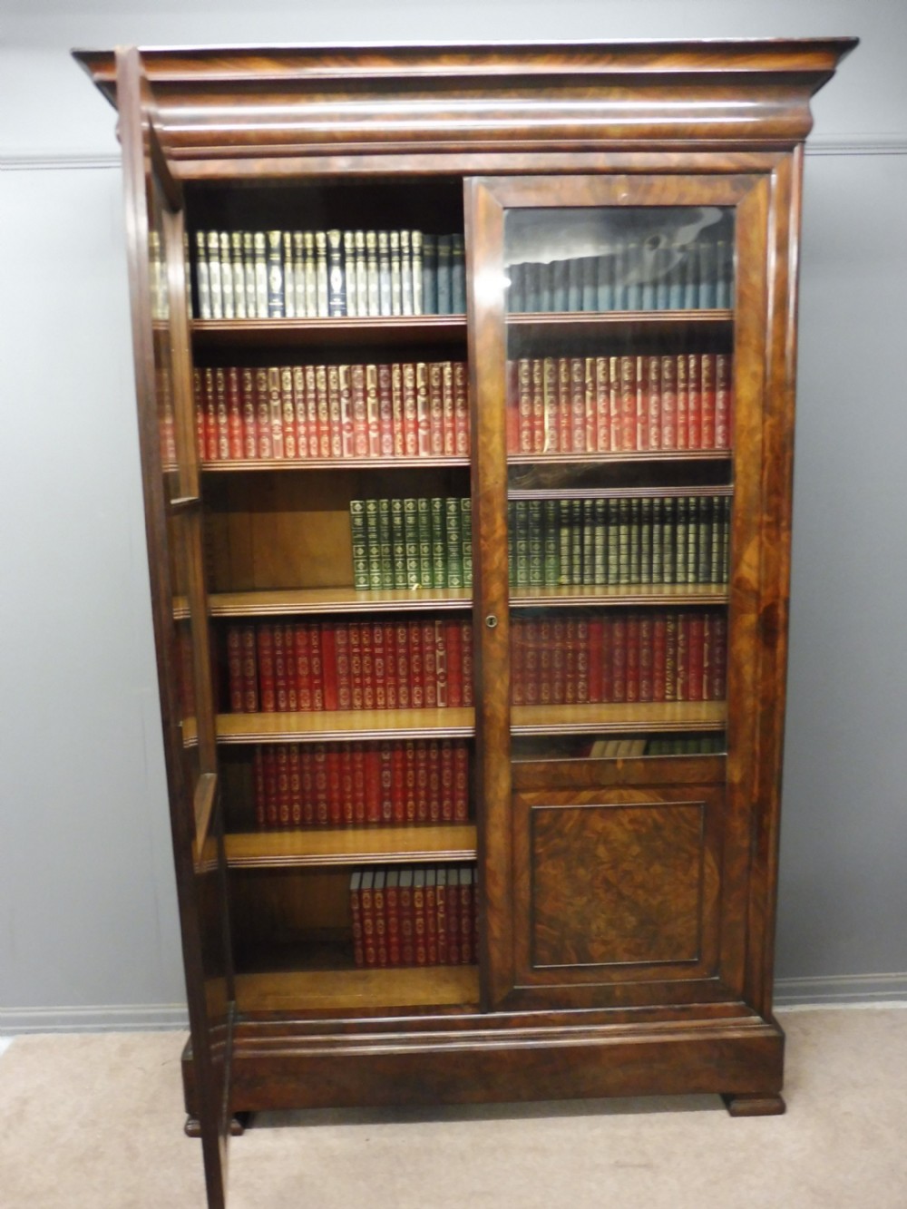 LARGE FRENCH 19TH CENTURY MAHOGANY BOOKCASE View IX