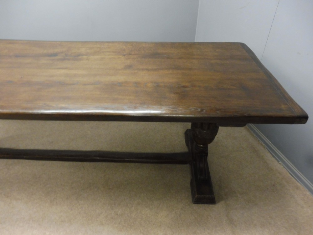 LARGE OAK REFECTORY TABLE CIRCA 1900 View XIII