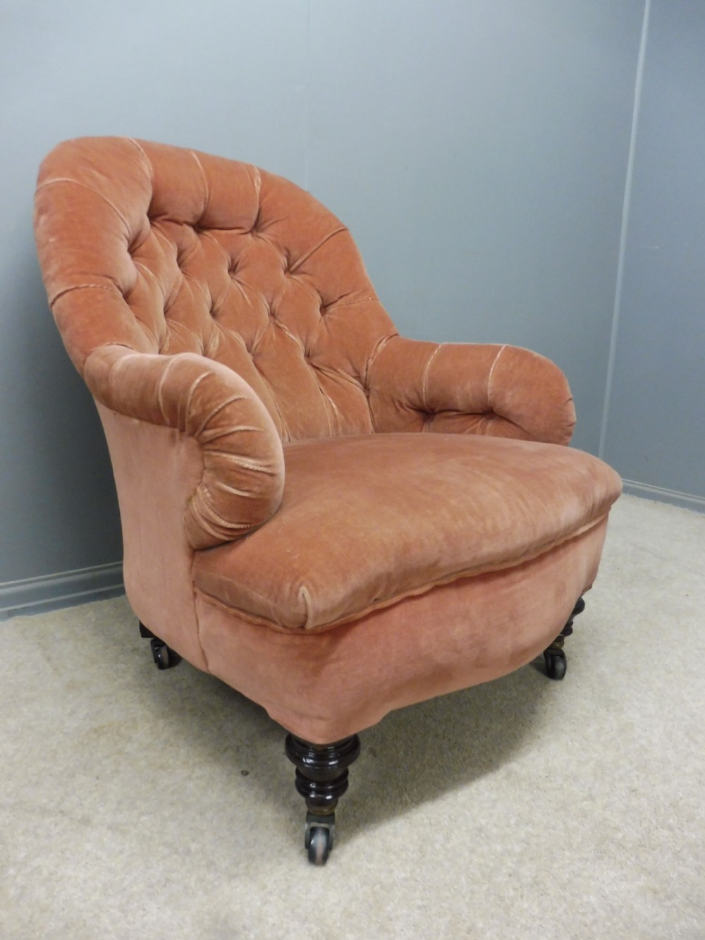 COMFORTABLE VICTORIAN ARMCHAIR View II