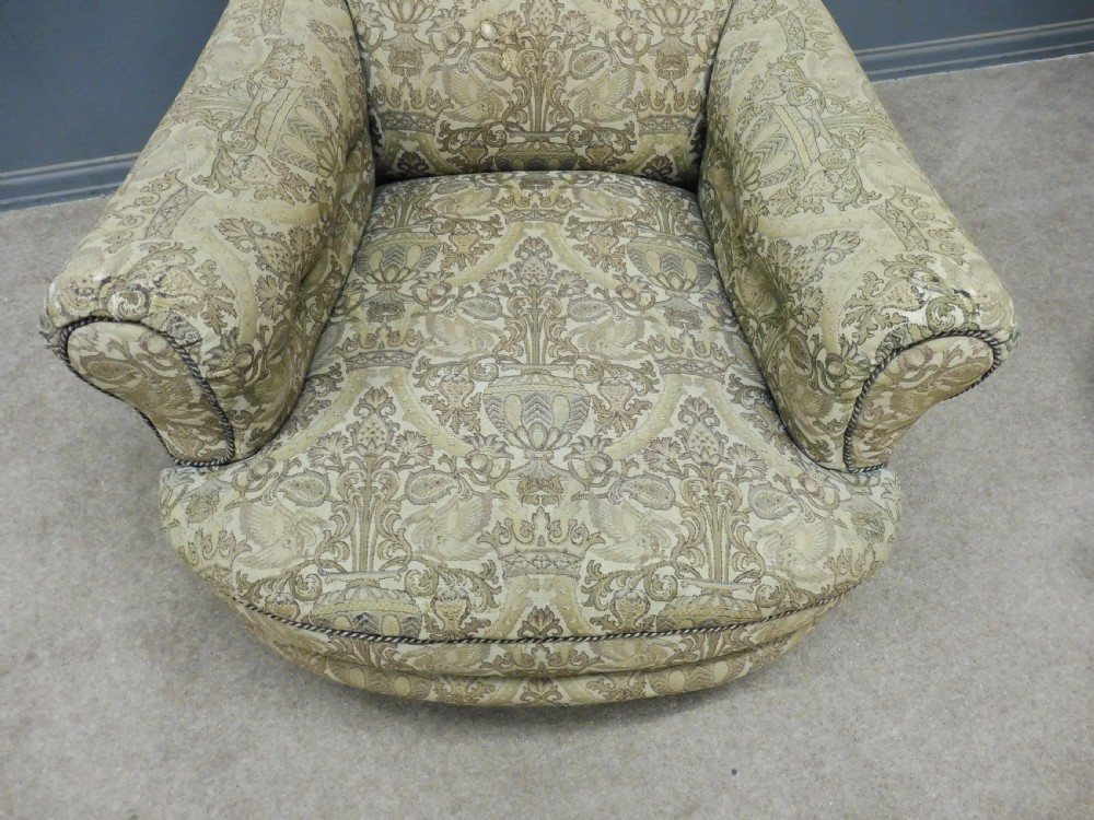 VICTORIAN WALNUT  HOWARD STYLE ARMCHAIR CIRCA 1880 View IX