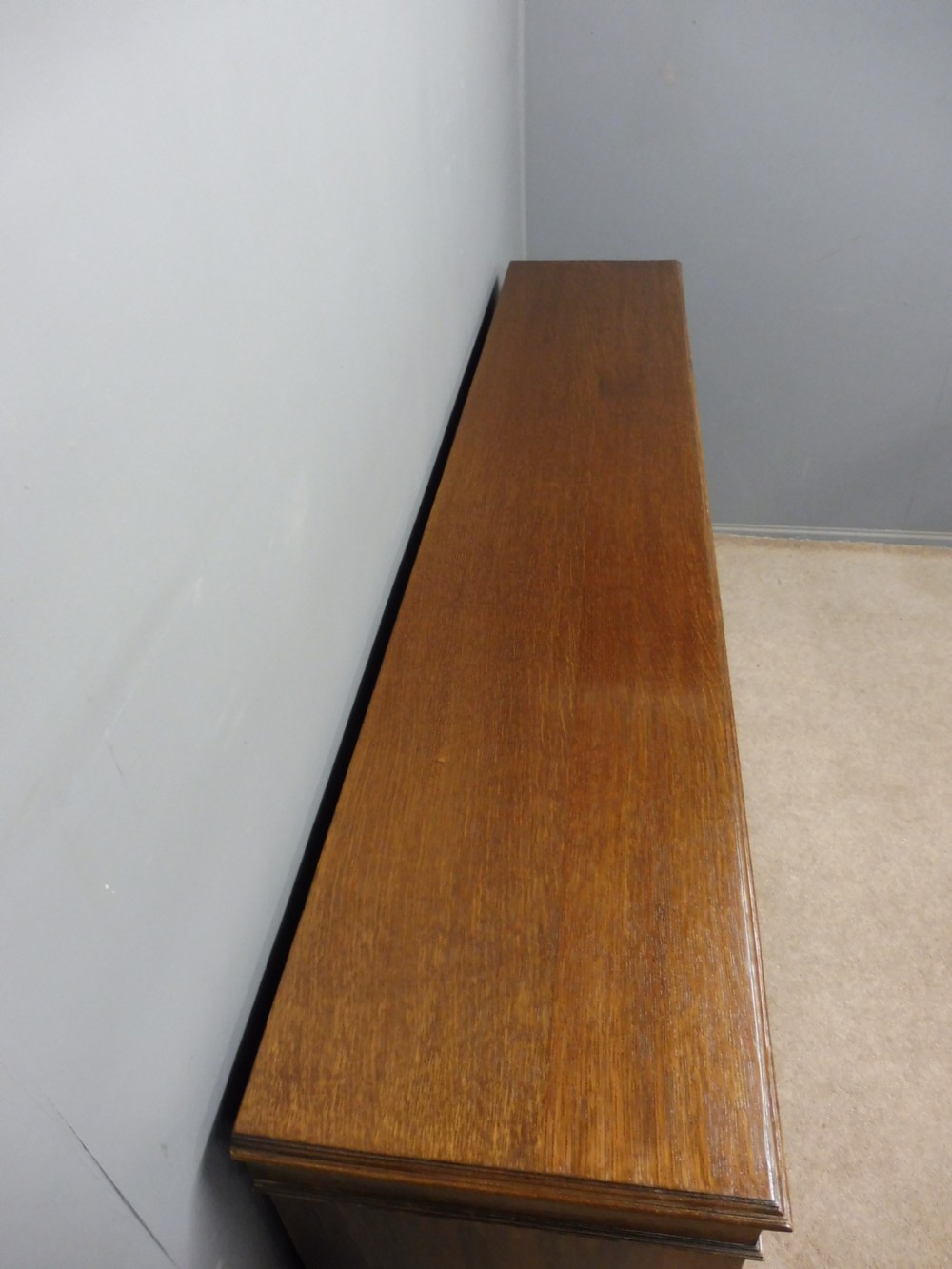 EDWARDIAN OAK 3 DOOR BOOKCASE View VI