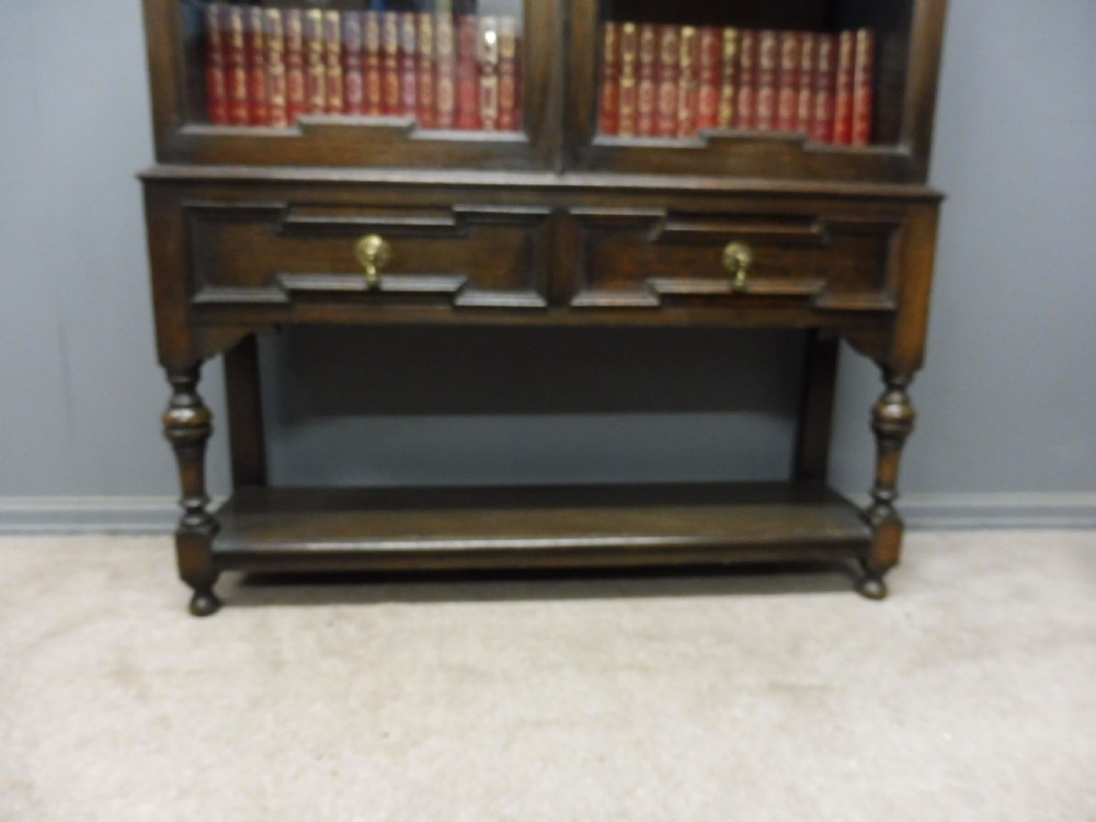 EDWARDIAN OAK BOOKCASE BY MAPLE AND CO View V