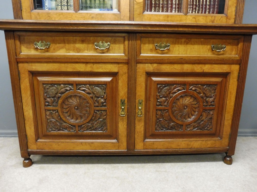 SUPERIOR QUALITY 19TH CENTURY OAK, BURR OAK,AND  POLLARD OAK BOOKCASE View IV