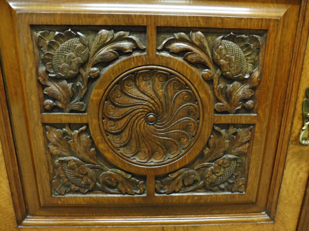 SUPERIOR QUALITY 19TH CENTURY OAK, BURR OAK,AND  POLLARD OAK BOOKCASE View V