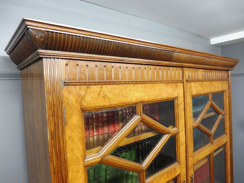 SUPERIOR QUALITY 19TH CENTURY OAK, BURR OAK,AND  POLLARD OAK BOOKCASE View VIII
