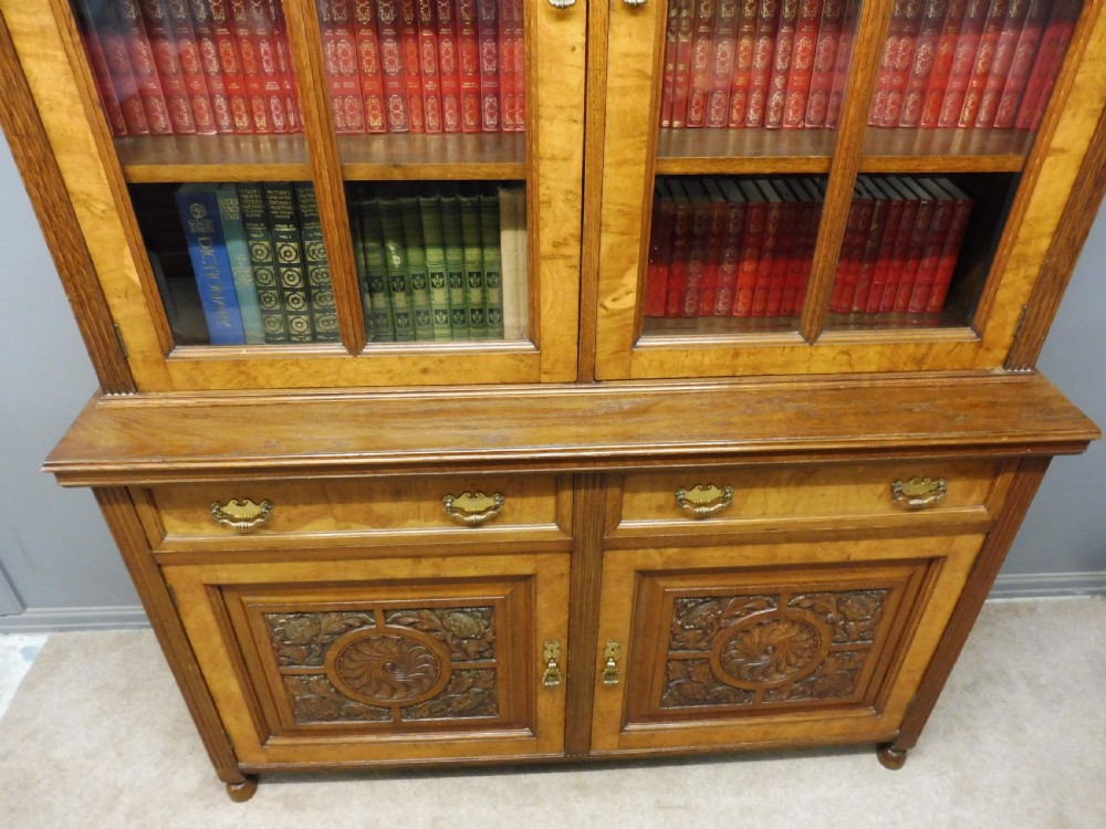 SUPERIOR QUALITY 19TH CENTURY OAK, BURR OAK,AND  POLLARD OAK BOOKCASE View XI