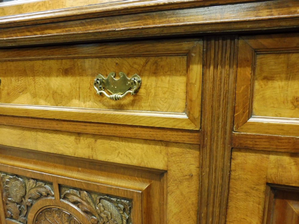 SUPERIOR QUALITY 19TH CENTURY OAK, BURR OAK,AND  POLLARD OAK BOOKCASE View XVI