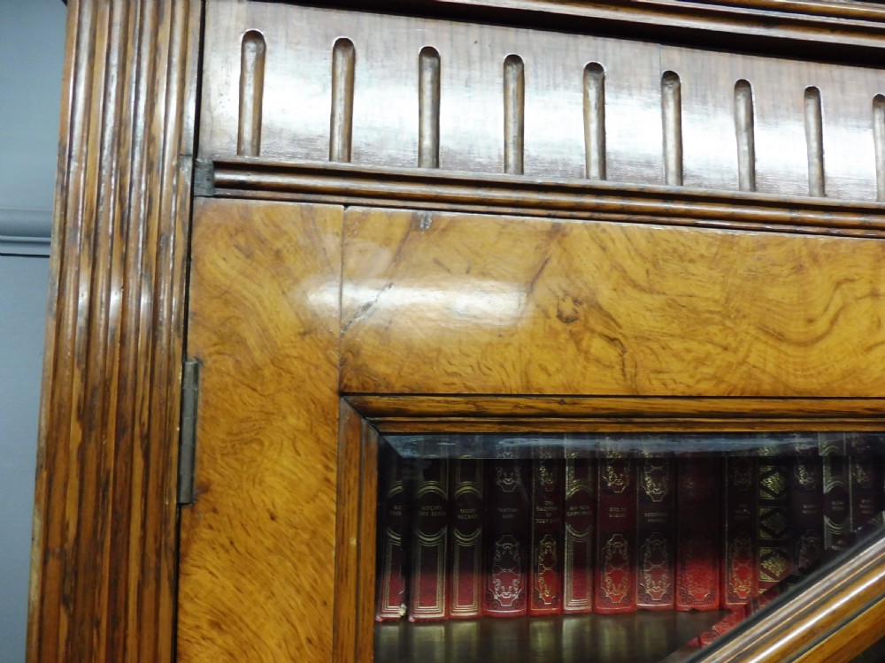 SUPERIOR QUALITY 19TH CENTURY OAK, BURR OAK,AND  POLLARD OAK BOOKCASE View XVIII