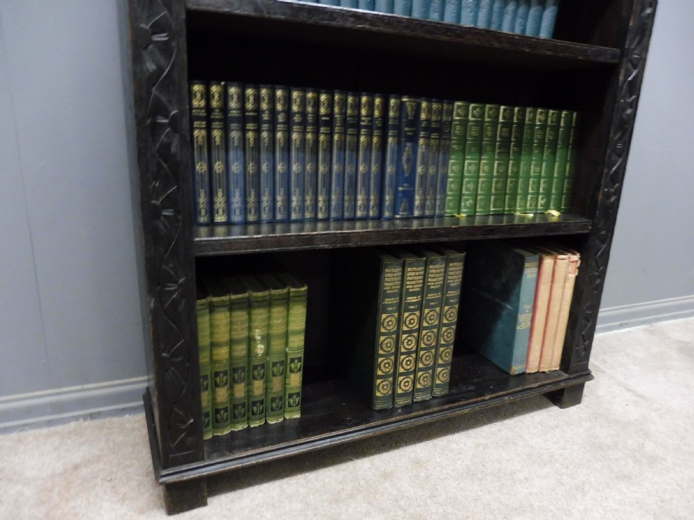 CARVED OAK VICTORIAN BOOKCASE  View VI