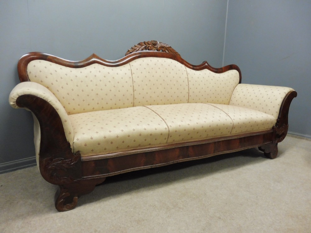 VICTORIAN PERIOD SCROLL END SOFA View III