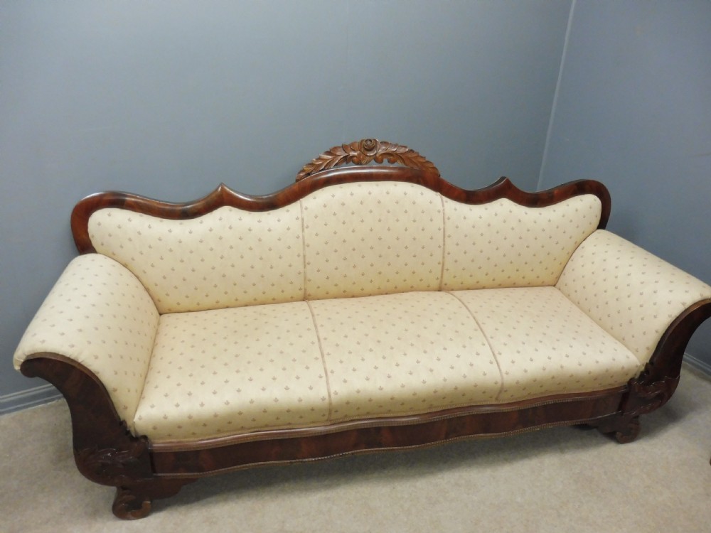 VICTORIAN PERIOD SCROLL END SOFA View V