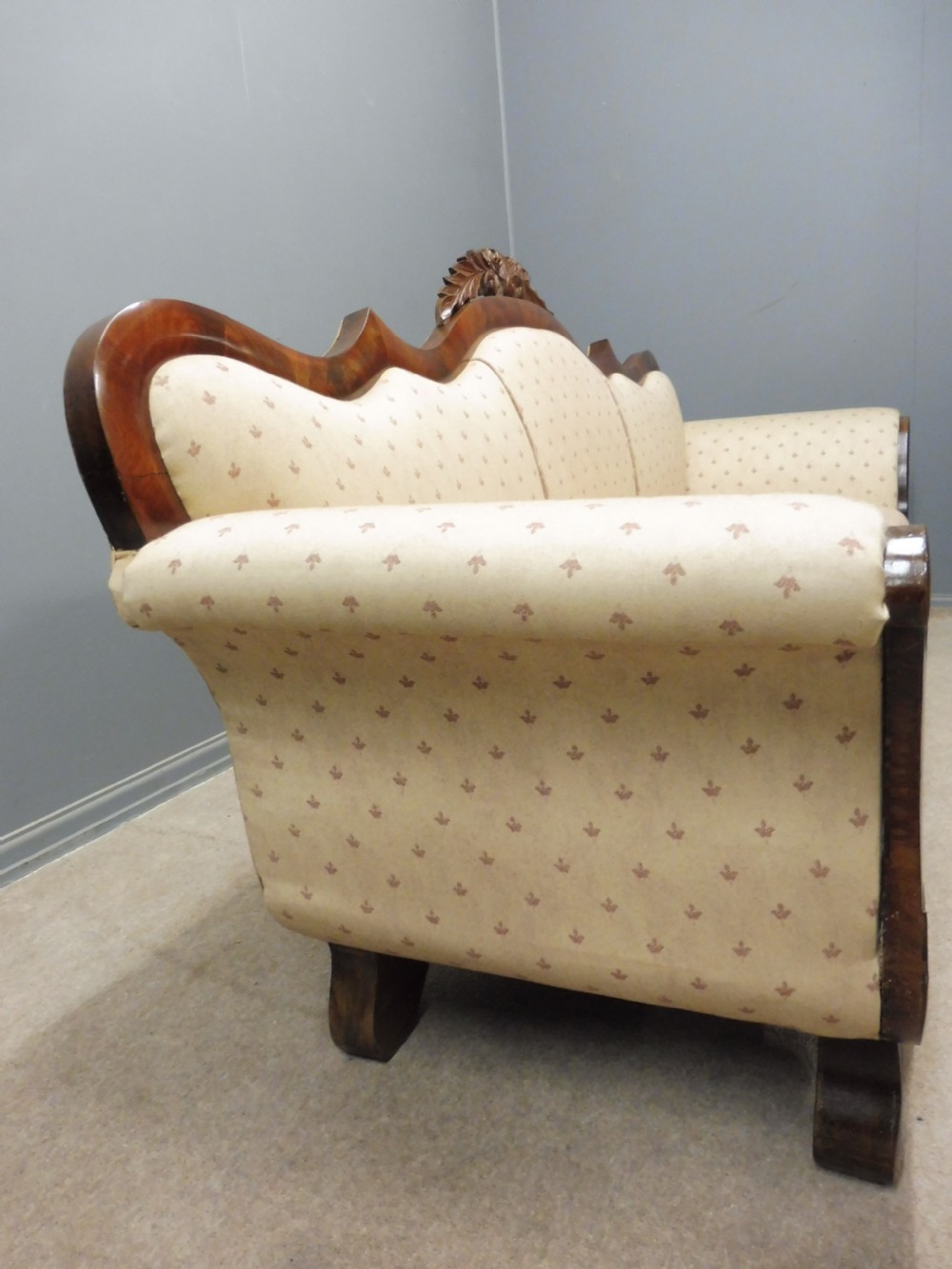 VICTORIAN PERIOD SCROLL END SOFA View IX