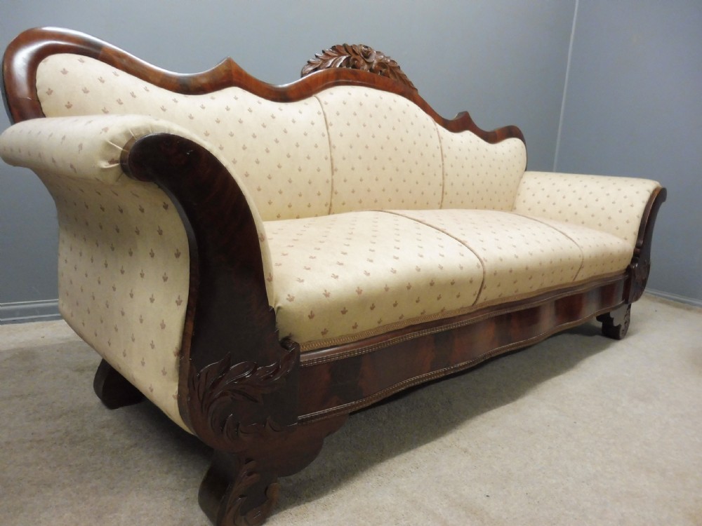 VICTORIAN PERIOD SCROLL END SOFA View XIII