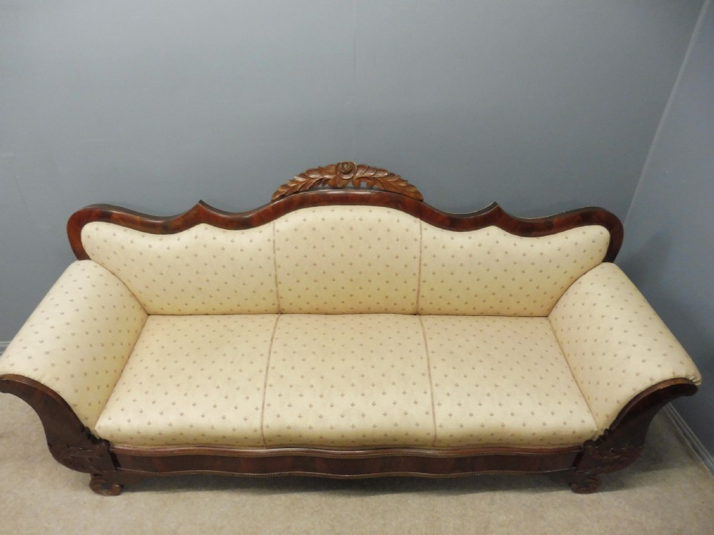 VICTORIAN PERIOD SCROLL END SOFA View XIV