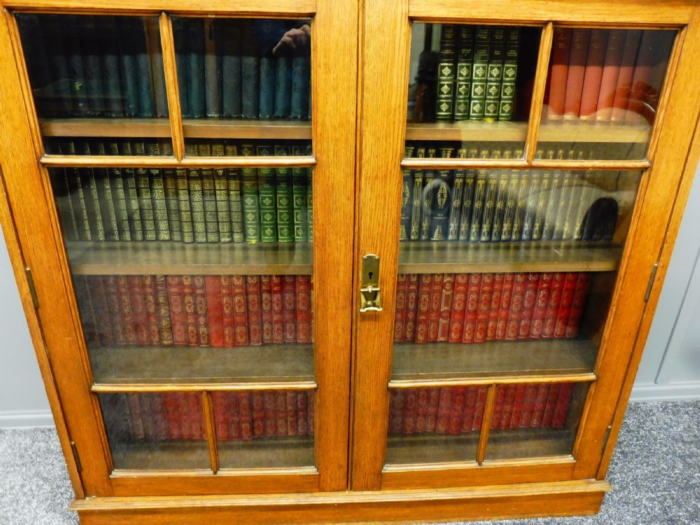 EDWARDIAN OAK BOOKCASE View X