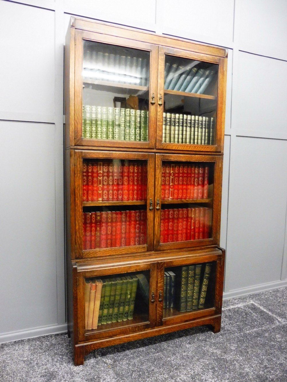 OAK SECTIONAL LAWYERS  BOOKCASE 