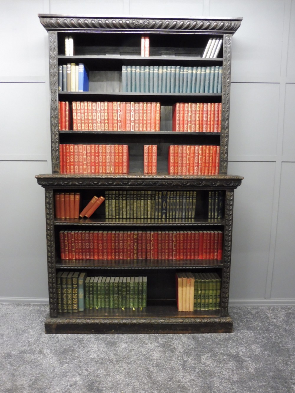 DARK OAK VICTORIAN BOOKCASE View IV