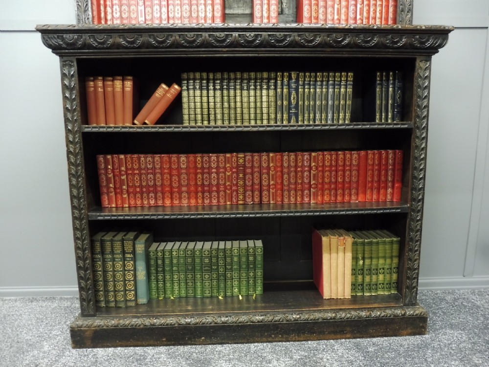 DARK OAK VICTORIAN BOOKCASE View VI