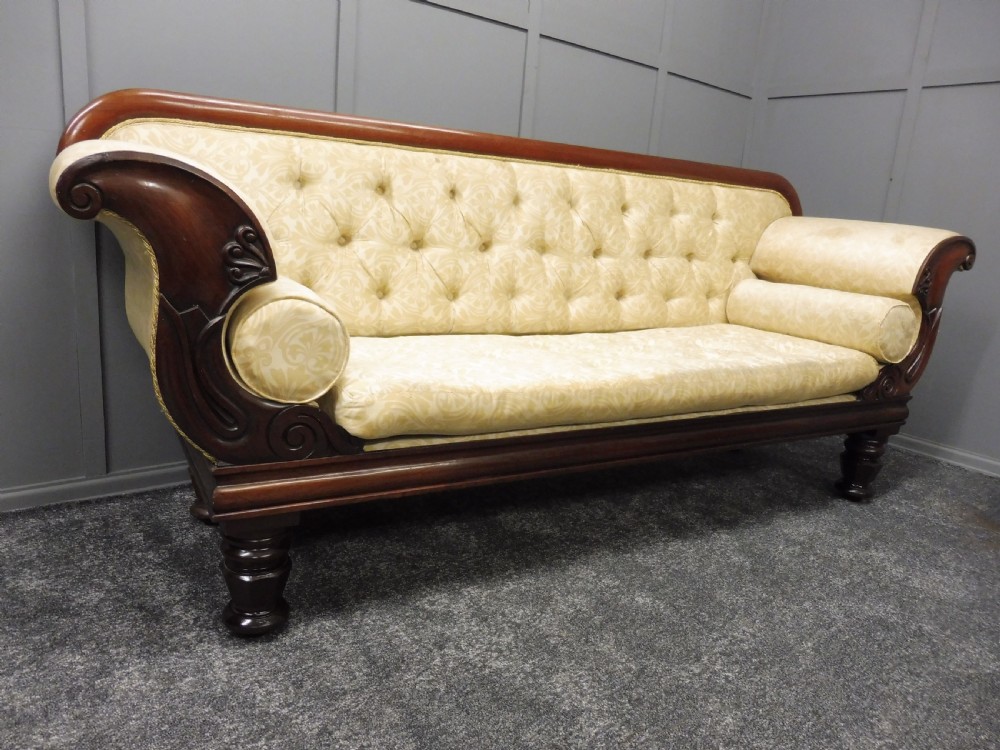MID 19TH CENTURY COUNTRY HOUSE  SCROLL END SOFA  View II