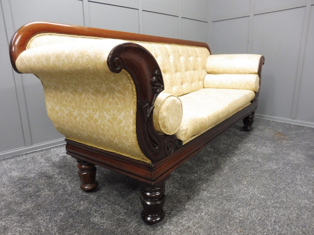 MID 19TH CENTURY COUNTRY HOUSE  SCROLL END SOFA  View III