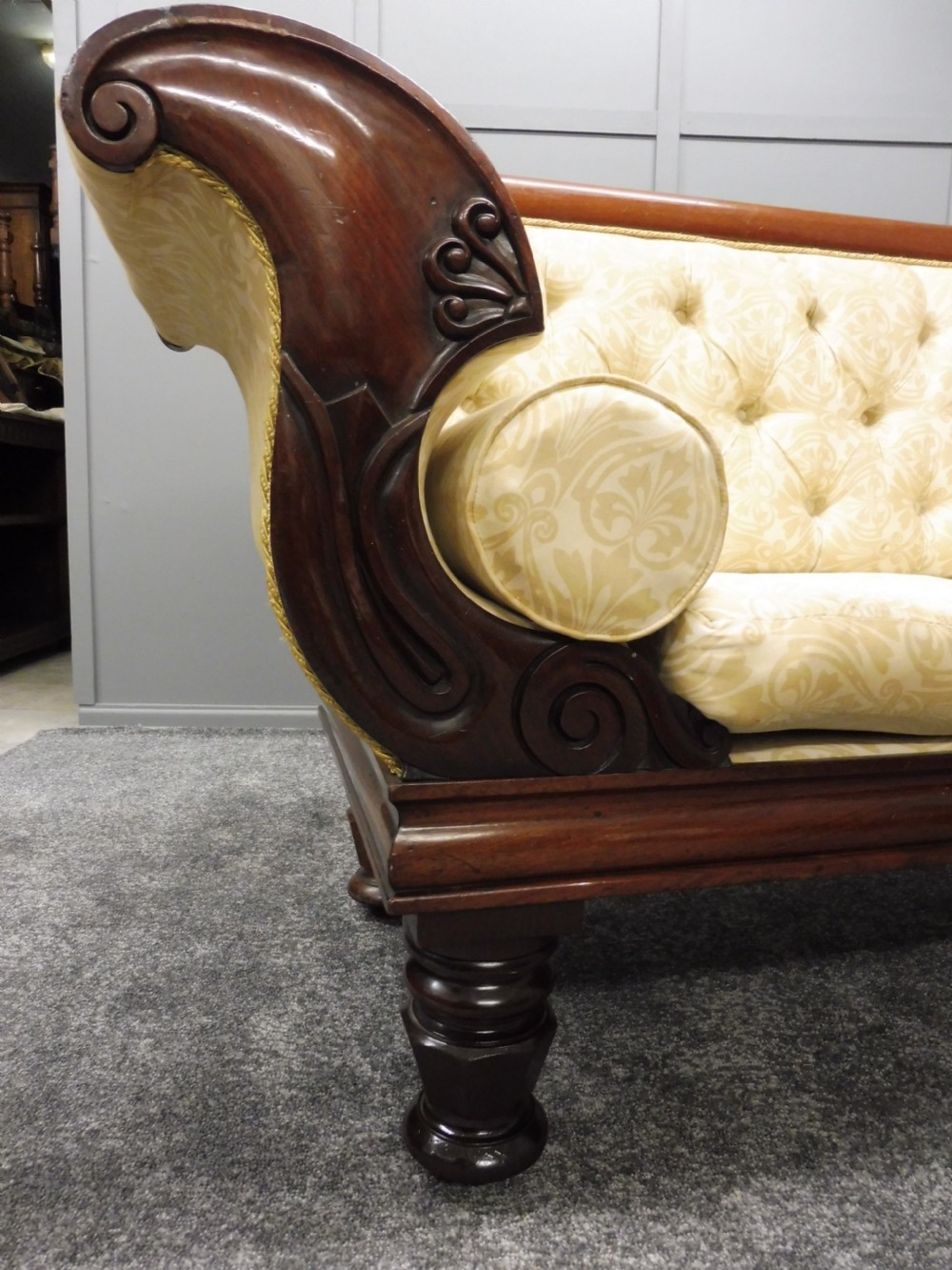 MID 19TH CENTURY COUNTRY HOUSE  SCROLL END SOFA  View IV