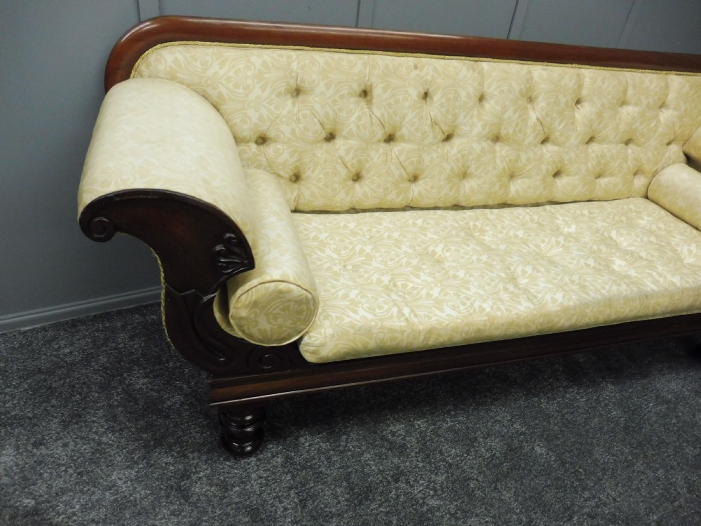 MID 19TH CENTURY COUNTRY HOUSE  SCROLL END SOFA  View V