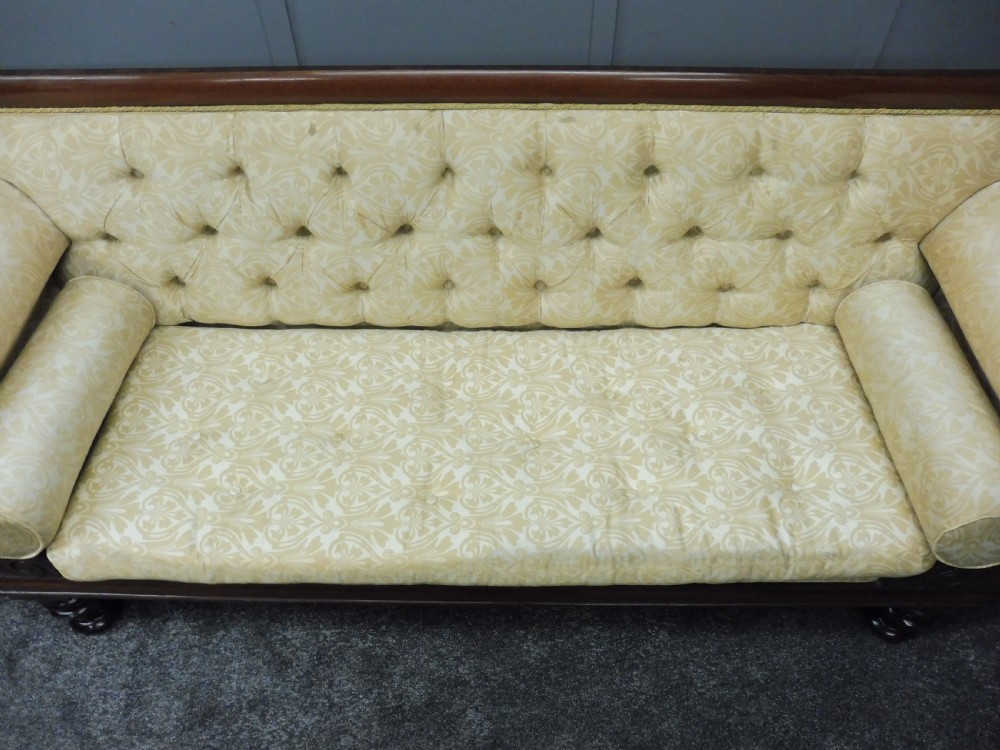 MID 19TH CENTURY COUNTRY HOUSE  SCROLL END SOFA  View VI