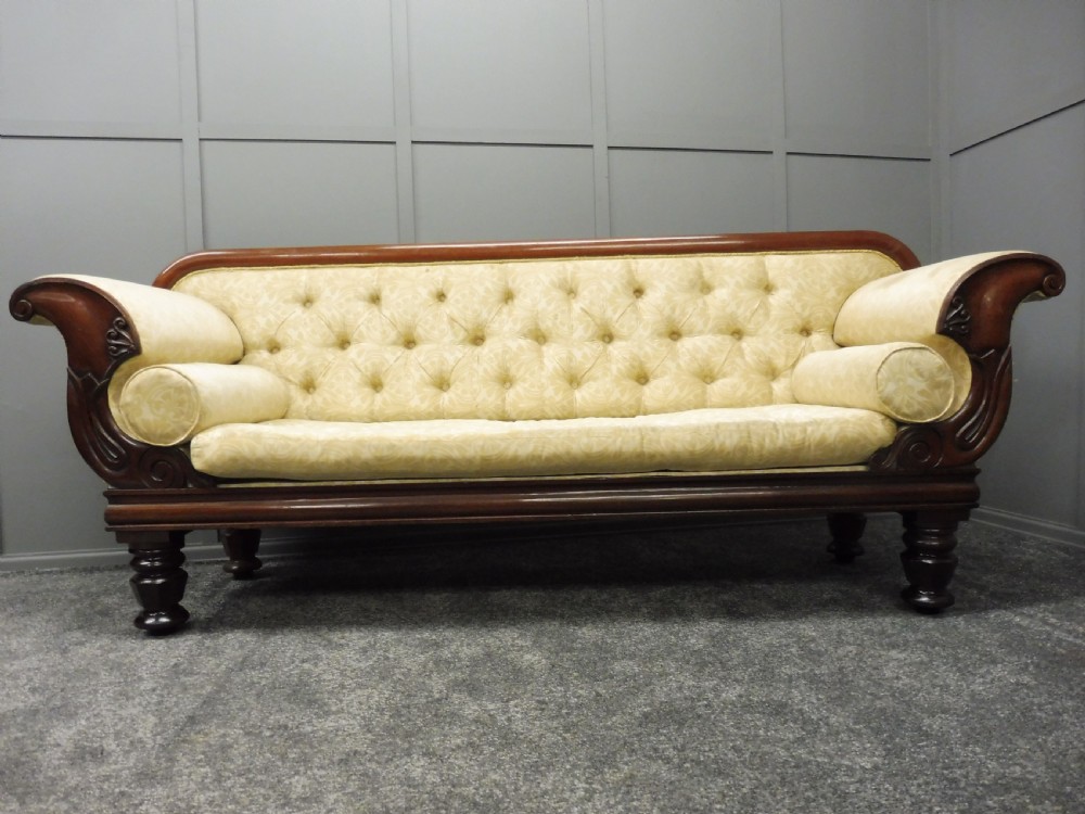 MID 19TH CENTURY COUNTRY HOUSE  SCROLL END SOFA  View VII