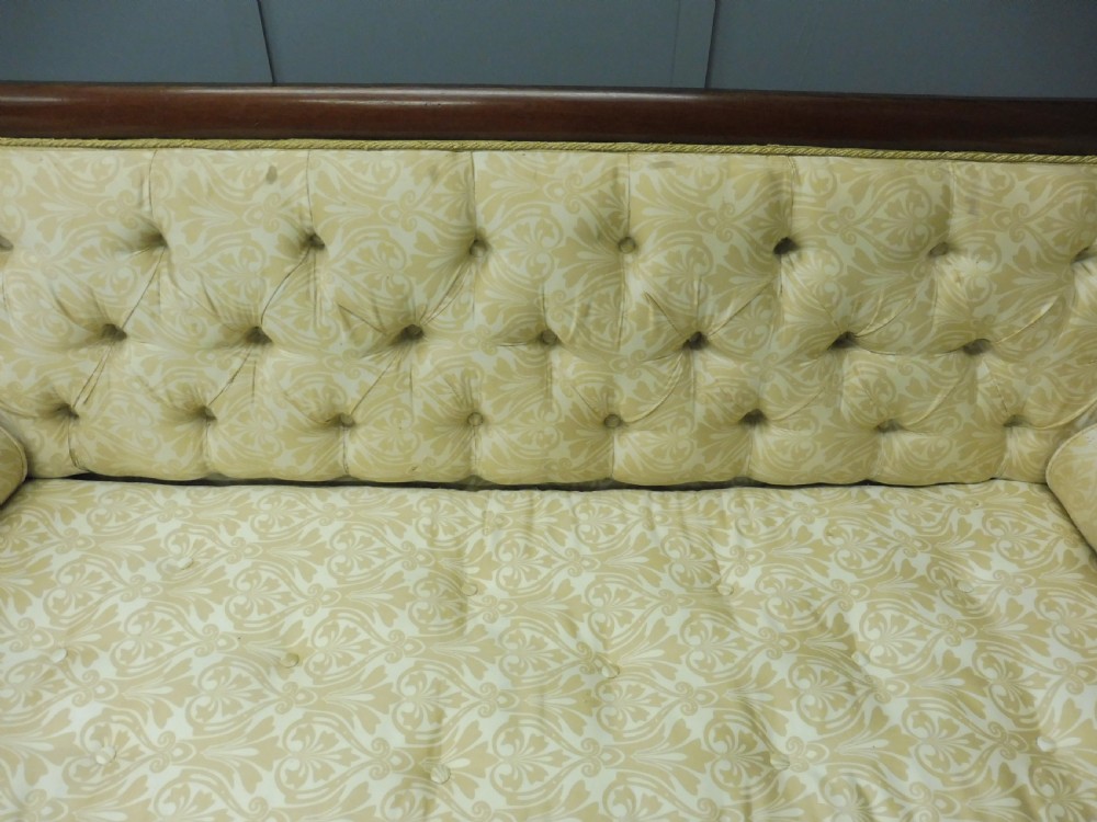 MID 19TH CENTURY COUNTRY HOUSE  SCROLL END SOFA  View X